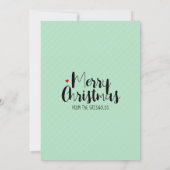 Christmas Tree Faux Embossed Distressed Green Feestdagenkaart (Achterkant)