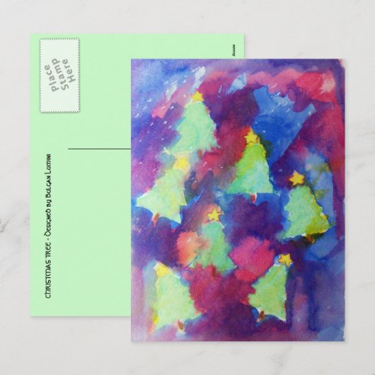 CHRISTMAS TREE FEESTDAGENKAART (Voorkant / Achterkant)