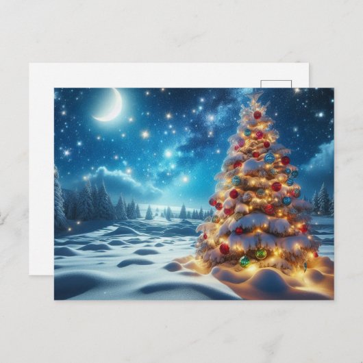 Christmas tree feestdagenkaart (Voorkant / Achterkant)