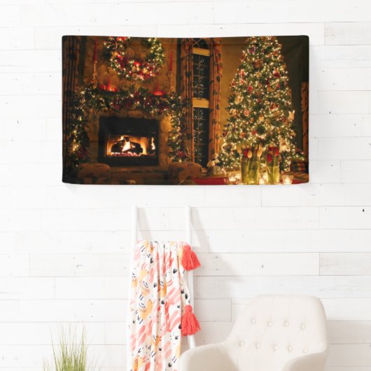 Christmas tree fireplace spandoek (Insitu)