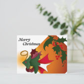 Christmas Tree Fish Briefkaart met Holly Leaves (Staand voorkant)