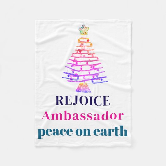 Christmas Tree Fleece Deken (Voorkant)