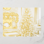 Christmas Tree Folie Feestdagen Briefkaart (Voorkant)