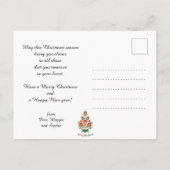 🎄 Christmas tree folklore [red, yellow] white Feestdagenkaart (Achterkant)