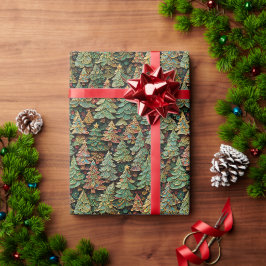 Christmas Tree Forest Whimsey Cadeaupapier