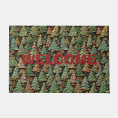 Christmas Tree Forest Whimsey Deurmat (Voorkant)