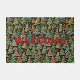Christmas Tree Forest Whimsey Deurmat