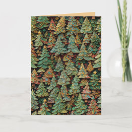 Christmas Tree Forest Whimsey Feestdagen Kaart