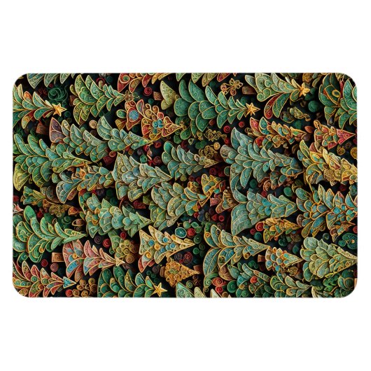 Christmas Tree Forest Whimsey Magneet (Horizontaal)