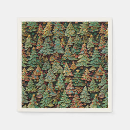Christmas Tree Forest Whimsey Servet
