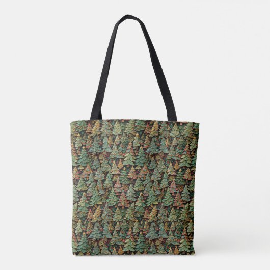 Christmas Tree Forest Whimsey Tote Bag (Achterkant)