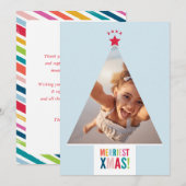 CHRISTMAS TREE frame festive fun modern minimal Feestdagenkaart (Voorkant / Achterkant)