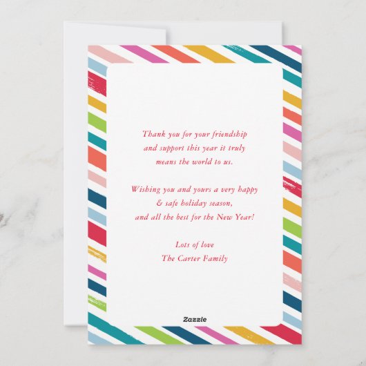 CHRISTMAS TREE frame festive fun modern minimal Feestdagenkaart (Achterkant)