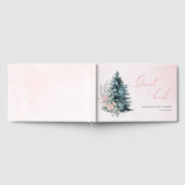 Christmas tree Frosty pink rose Baby shower Gastenboek (Volledig)