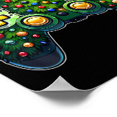 Christmas Tree Gaming Shirten Video Game Controlle Poster (Hoek)
