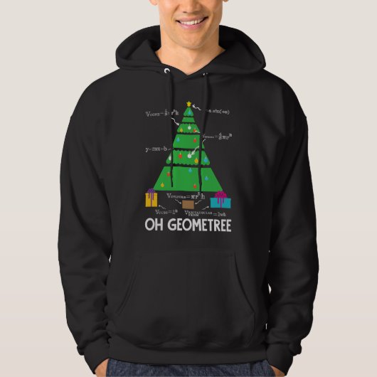 Christmas Tree Geometree Geometry Funny Math Teach Hoodie (Voorkant)