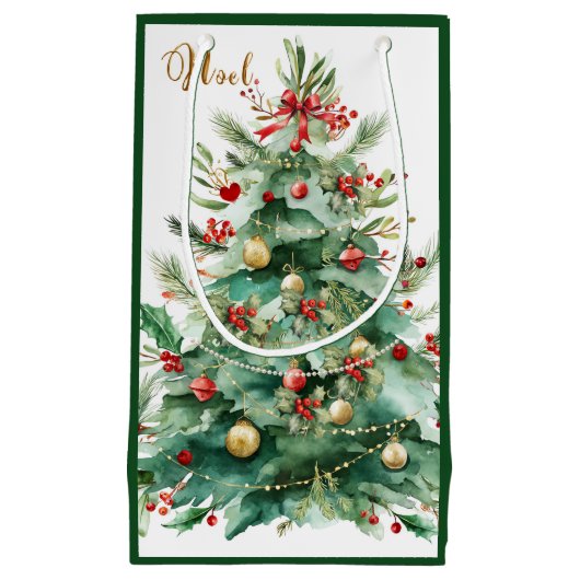 Christmas Tree Gift Bag Klein Cadeauzakje (Voorkant)