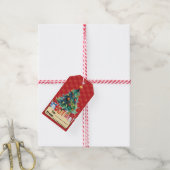 Christmas Tree Gift Label naar/van Cadeaulabel (Met Touw)