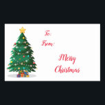 Christmas Tree Gift Label Sticker<br><div class="desc">Leuke kerstboom cadeau Label Sticker</div>