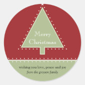 Christmas Tree Gift Message Sticker (Voorkant)