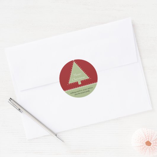 Christmas Tree Gift Message Sticker (Envelop)