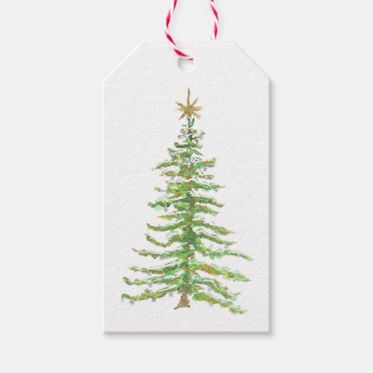Christmas Tree Gift Tag Cadeaulabel (Voorkant)