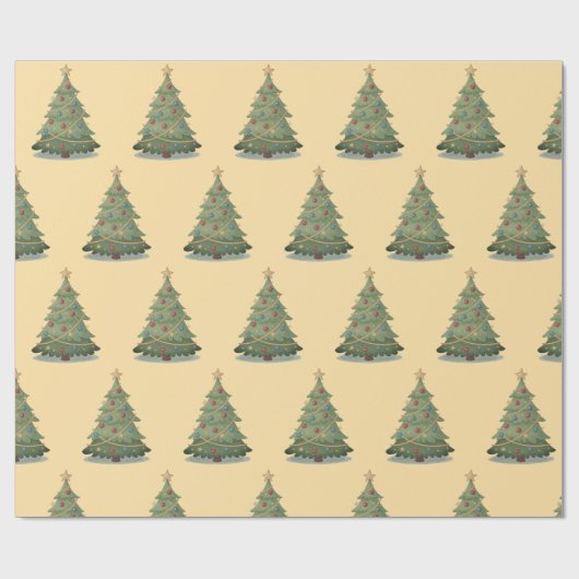 Christmas tree gift wrap cadeaupapier (Vlak)