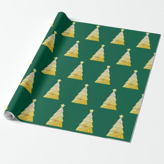 Christmas tree gift wrap cadeaupapier (Uitgerold)