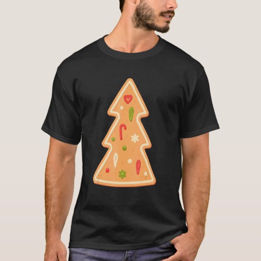 Christmas Tree Gingerbread cake Xmas T-shirt (Voorkant)