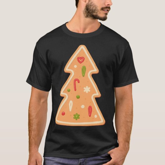 Christmas Tree Gingerbread cake Xmas T-shirt (Voorkant)