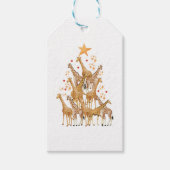 Christmas Tree Giraffes Xmas Ornaments Cute Animal Cadeaulabel (Voorkant)