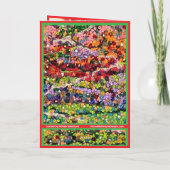 Christmas Tree glitter sparkle red green beads Kaart (Achterkant)