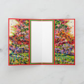 Christmas Tree glitter sparkle red green beads Kaart (Binnen)