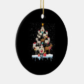 Christmas Tree Goats T-Shirt Keramisch Ornament (Rechts)