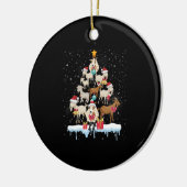 Christmas Tree Goats T-Shirt Keramisch Ornament (Links)