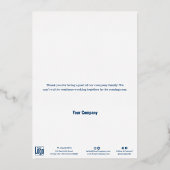 Christmas Tree Gold Foil Zakelijke vakantie Kaart (Achterkant)