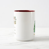 Christmas Tree Gold Glitter Modern Gift, White  Tweekleurige Koffiemok (Center)