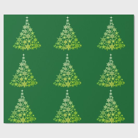 Christmas Tree Green Wrapping Paper Cadeaupapier (Vlak)