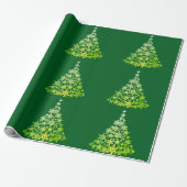Christmas Tree Green Wrapping Paper Cadeaupapier (Uitgerold)