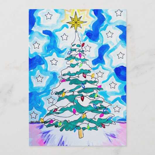 Christmas Tree Greeting Card Kaart (Voorkant)