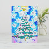 Christmas Tree Greeting Card Kaart (Staand voorkant)