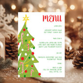 Christmas Tree Hand Drawn Holiday Party CUSTOM  Menu