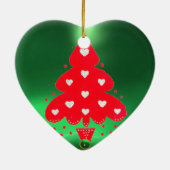 CHRISTMAS TREE Heart Keramisch Ornament (Achterkant)
