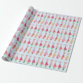 Christmas Tree Hearts Wrapping Paper Cadeaupapier (Uitgerold)