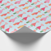 Christmas Tree Hearts Wrapping Paper Cadeaupapier (Hoek)
