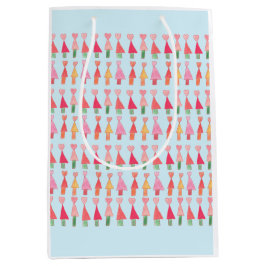 Christmas Tree Hearts Wrapping Paper Medium Cadeauzakje
