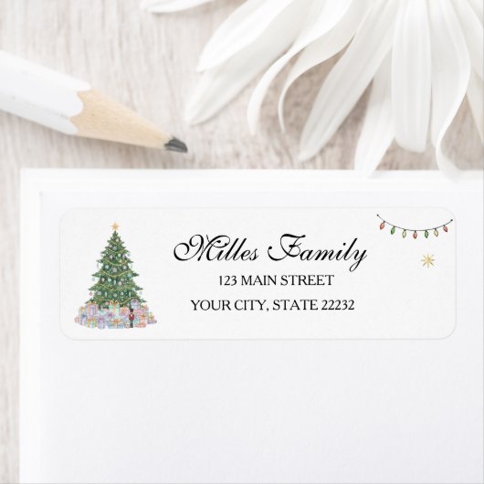 Christmas Tree  Holiday  Address Label (Insitu)