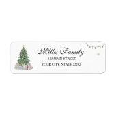 Christmas Tree Holiday Address Label (Voorkant)