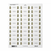 Christmas Tree Holiday Return Address Etiket (Full Sheet)