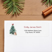 Christmas Tree Holiday Return Address Labels